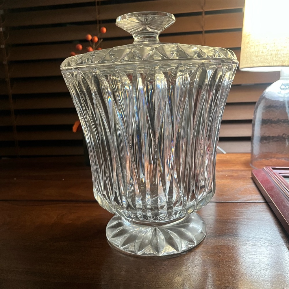 BLOCK CRYSTAL CHALET POLAND ICE BUCKET PEDESTAL